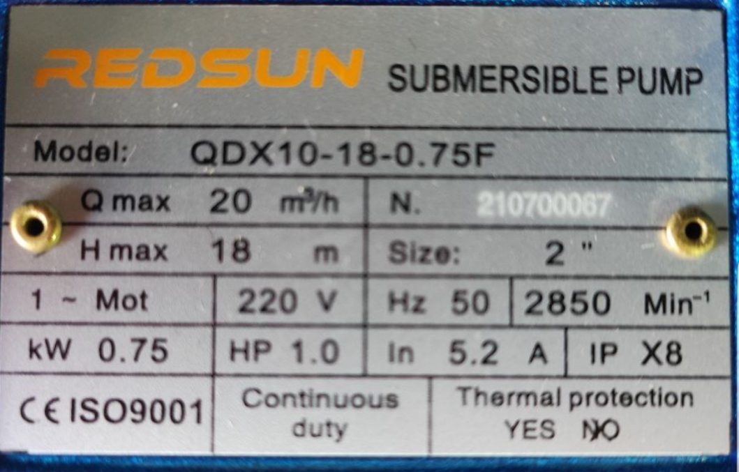 کفکش 18متری 2اینچ فلوتردار ردسان مدل QDX10_18_0.75F