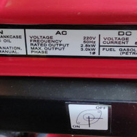 موتور برق 3 کیلو وات بنزینی استارتی اسپینا مدلSP4500E