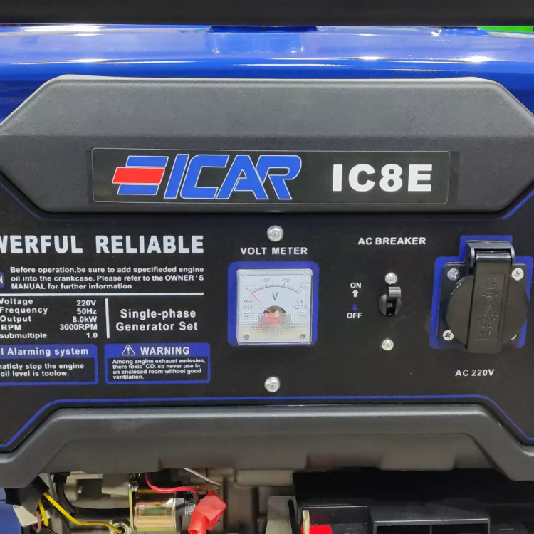 موتور برق بنزینی استارتی8کیلو وات ایکار مدل IC8