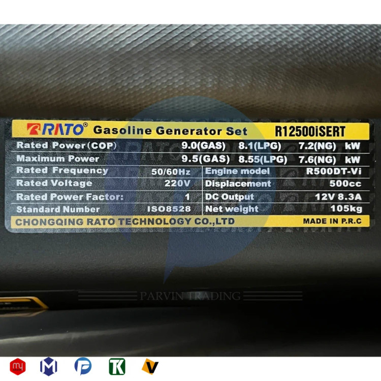 موتور برق سه گانه سوز راتو مدل R12500iSERT سوپر سایلنت