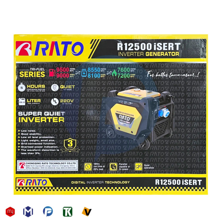 موتور برق سه گانه سوز راتو مدل R12500iSERT سوپر سایلنت