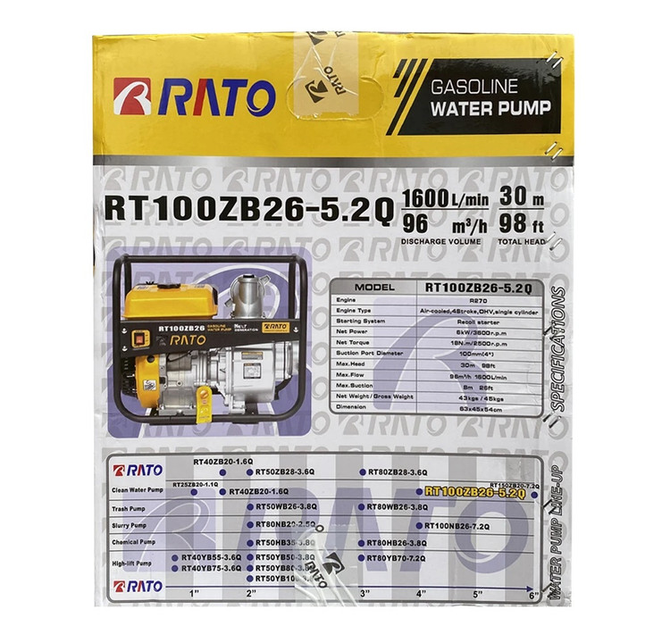 موتور پمپ 4 اینچ راتو مدل RT100ZB26-5.2Q