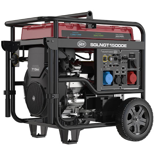 موتور برق سه گانه سوز (بنزین-گاز شهری-گازLPG) سه فاز-تکفاز SKN مدلSKN SGLNGT15000E